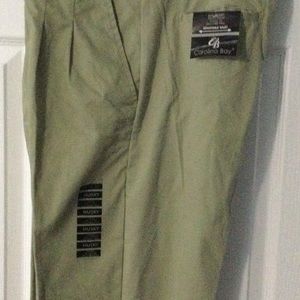Boys husky khaki school pants